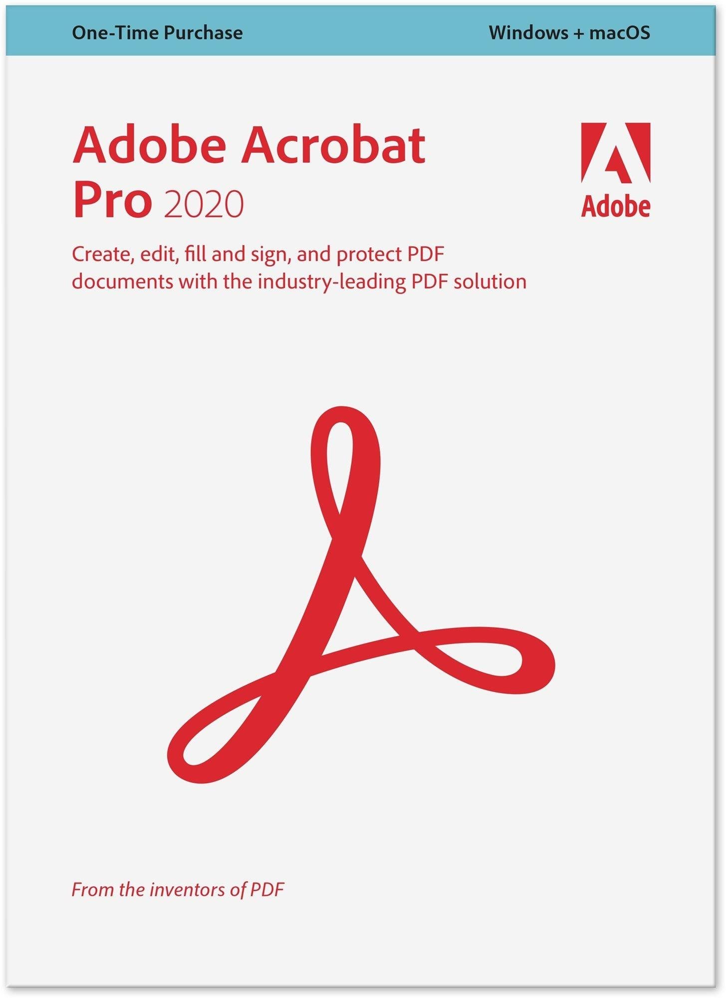 Irodai szoftver Adobe Acrobat Pro 2020