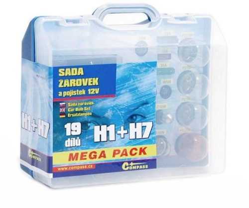 Izzókészlet COMPASS  MEGA H1+H7+biztosítékok