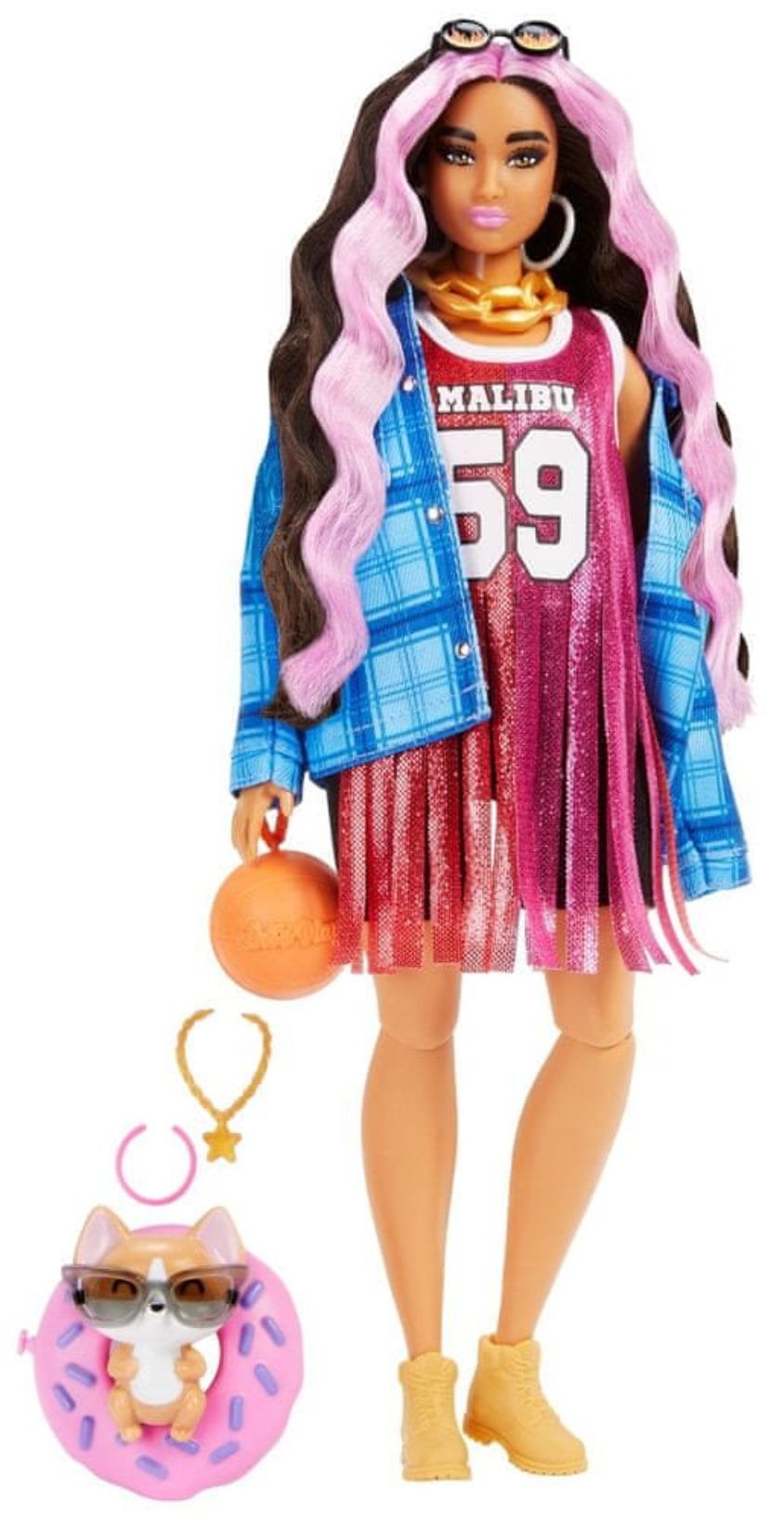 Játékbaba Barbie Extra - Kosárlabdázó stílus