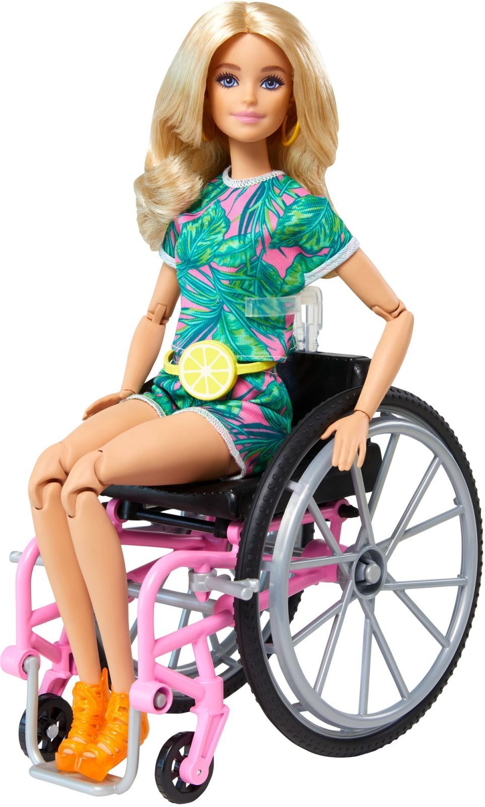 Játékbaba Barbie modell kerekesszékben - szőke
