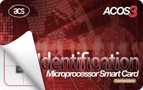 Kártya ACS ACOS3 Microprocessor Card (Contactless)