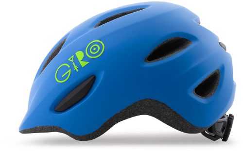 Kerékpáros sisak GIRO Scamp Mat Blue/Lime