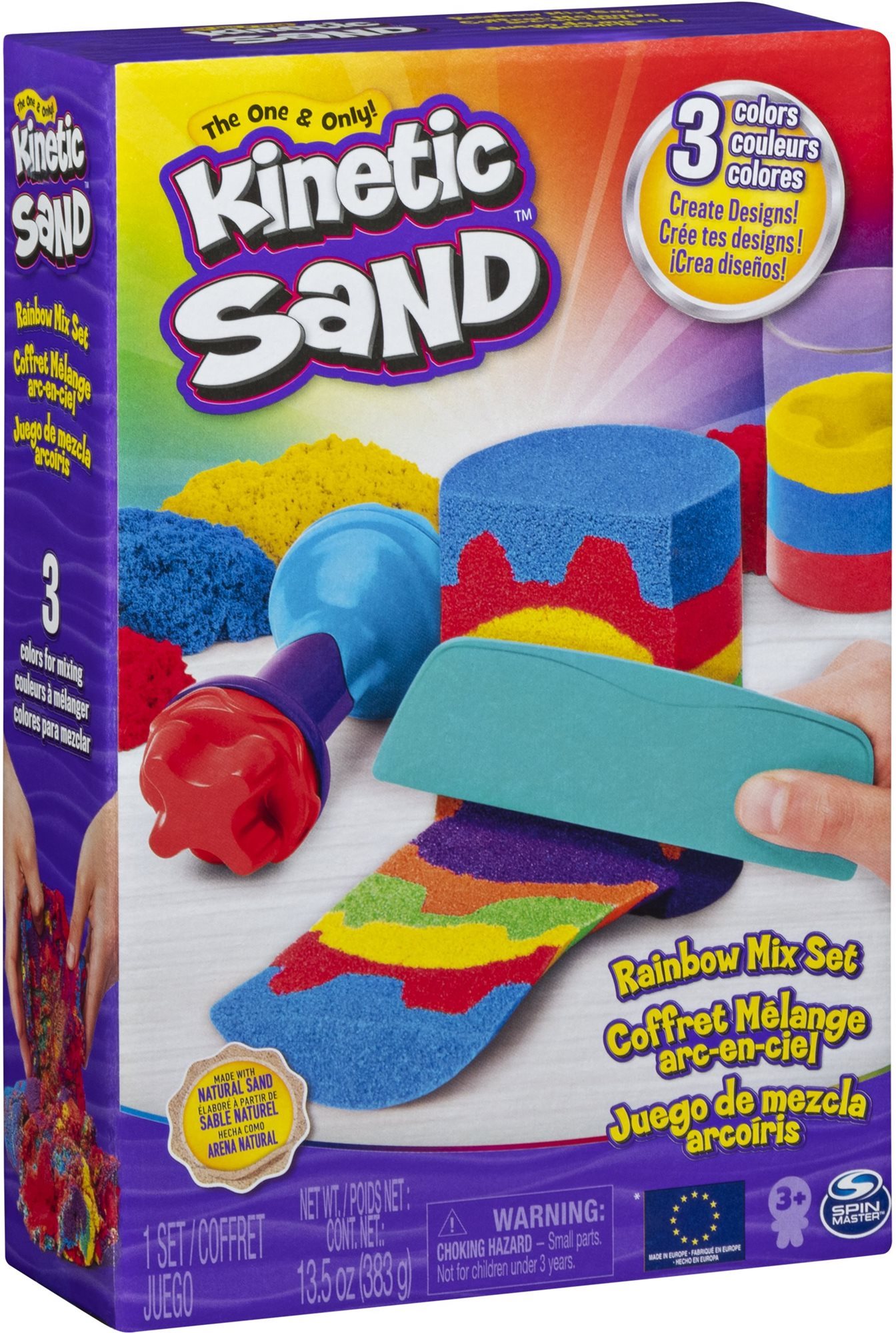 Kinetikus homok Kinetic Sand Szivárványos játék készlet