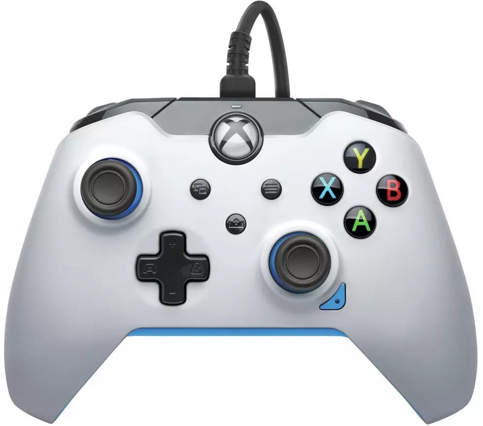 Kontroller PDP Wired Controller - Ion White - Xbox