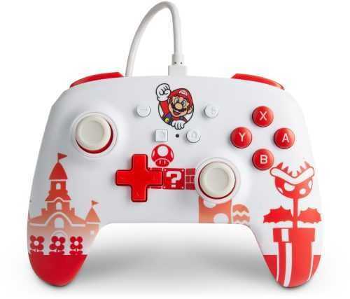 Kontroller PowerA Enhanced Wired Controller for Nintendo Switch - Mario Red/White