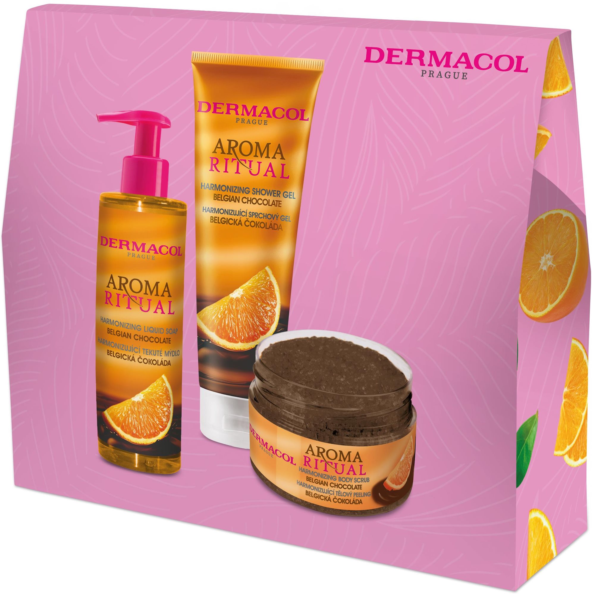 Kozmetikai ajándékcsomag DERMACOL Aroma Ritual Belga csokoládé II. Szett