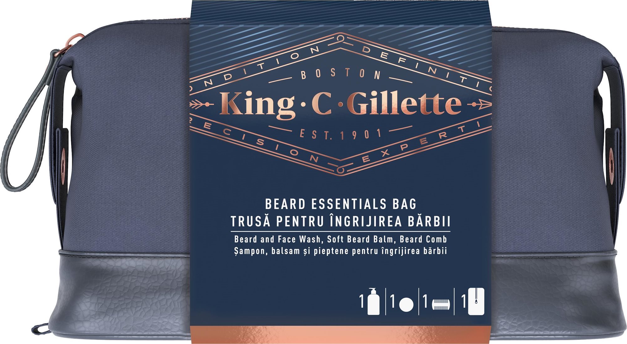 Kozmetikai ajándékcsomag KING C. GILLETTE Szakáll- és arclemosó készlet