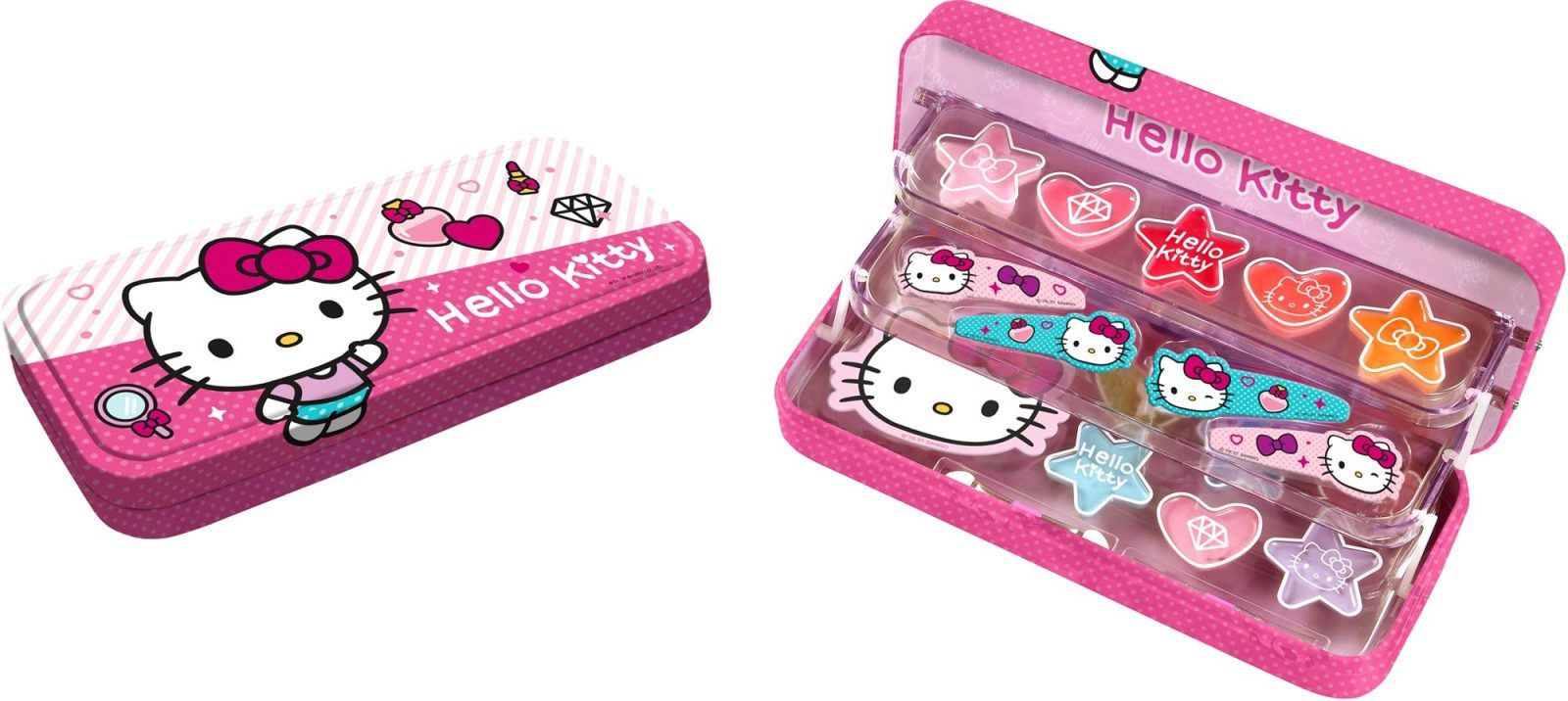 Kozmetikai ajándékcsomag LORENAY Hello Kitty haj- és dekorkozmetikai táska