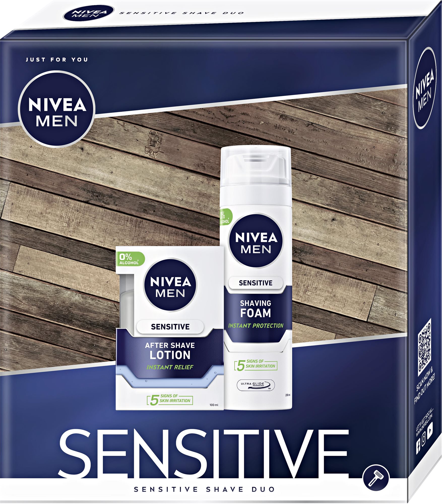 Kozmetikai ajándékcsomag NIVEA MEN Sensitive Shave Box