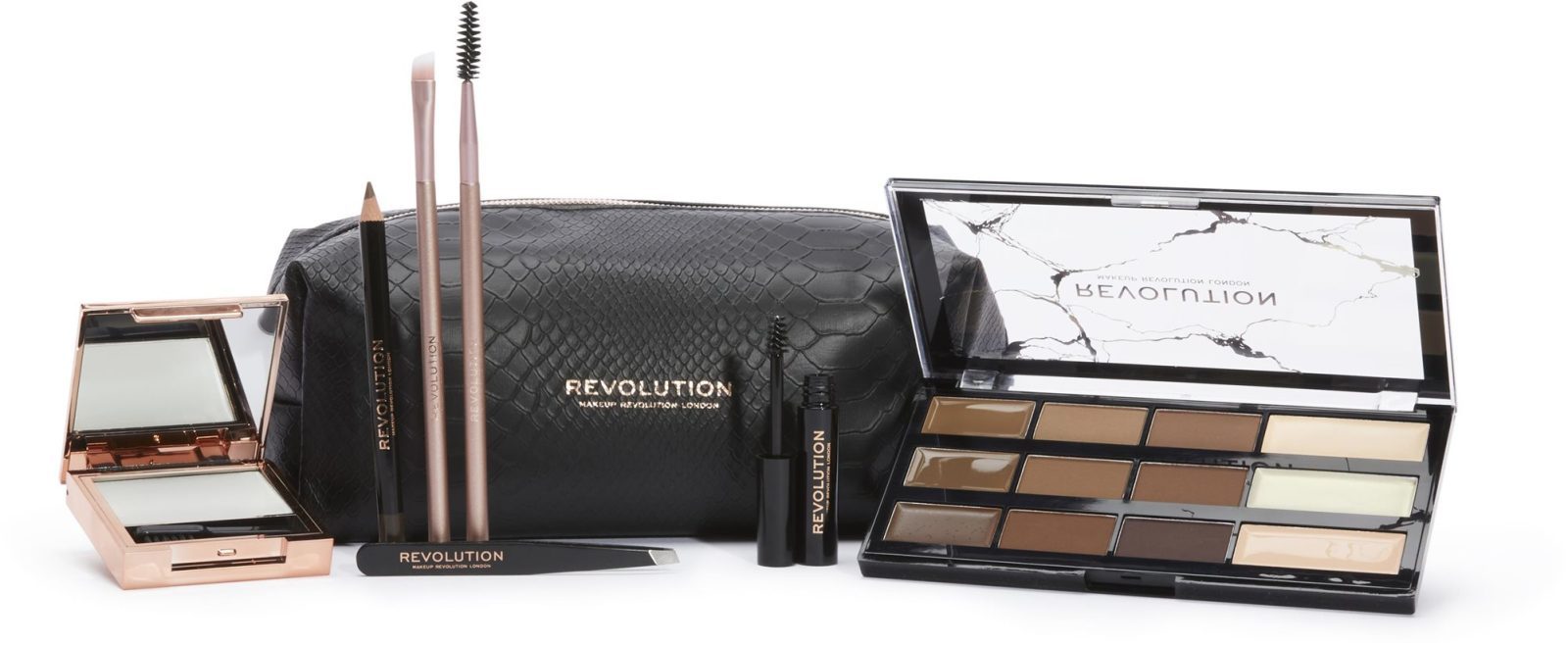 Kozmetikai ajándékcsomag REVOLUTION Brow Shaping Kit With Bag