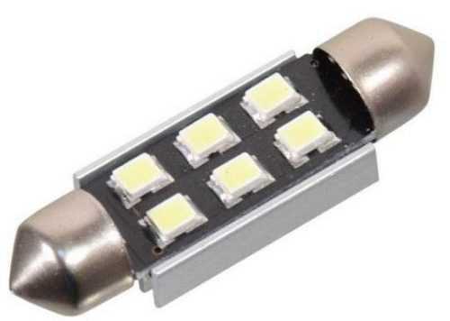 LED autó izzó COMPASS SMD LED 12V suf. SV8.5 38mm fehér