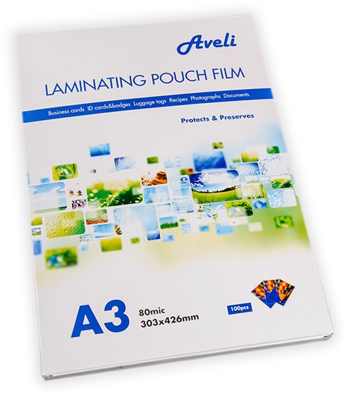 Lamináló fólia AVELI A3/160 fényes - 100 darabos csomagban