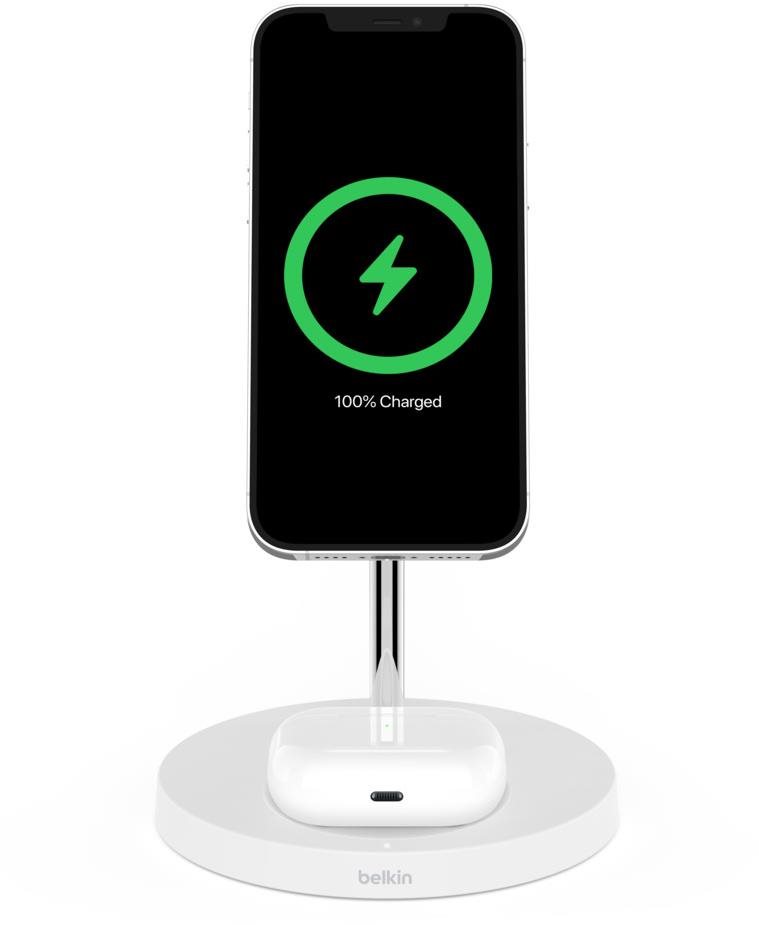 MagSafe vezeték nélküli töltő Belkin BOOST CHARGE PRO MagSafe 2 az 1-ben vezeték nélküli iPhone/AirPods töltő