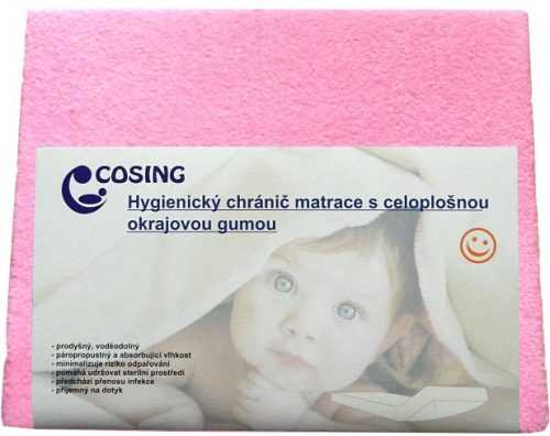 Matracvédő huzat COSING Higiéniai védőfólia membránnal 120 × 60 cm - rózsaszín