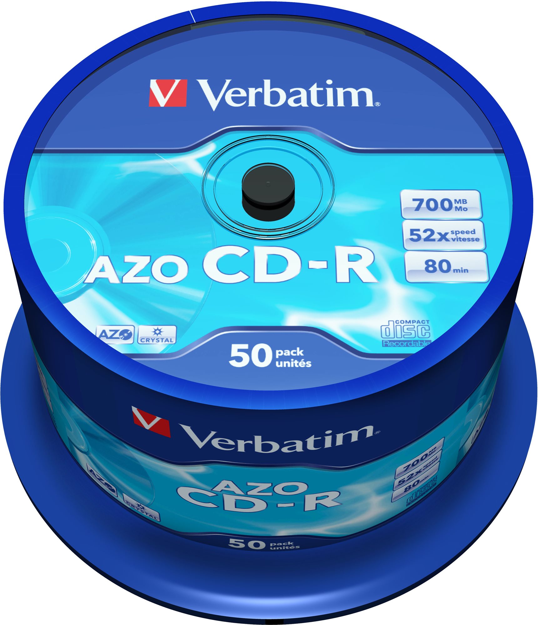 Média VERBATIM CD-R 80 52x CRYST. spindl 50db