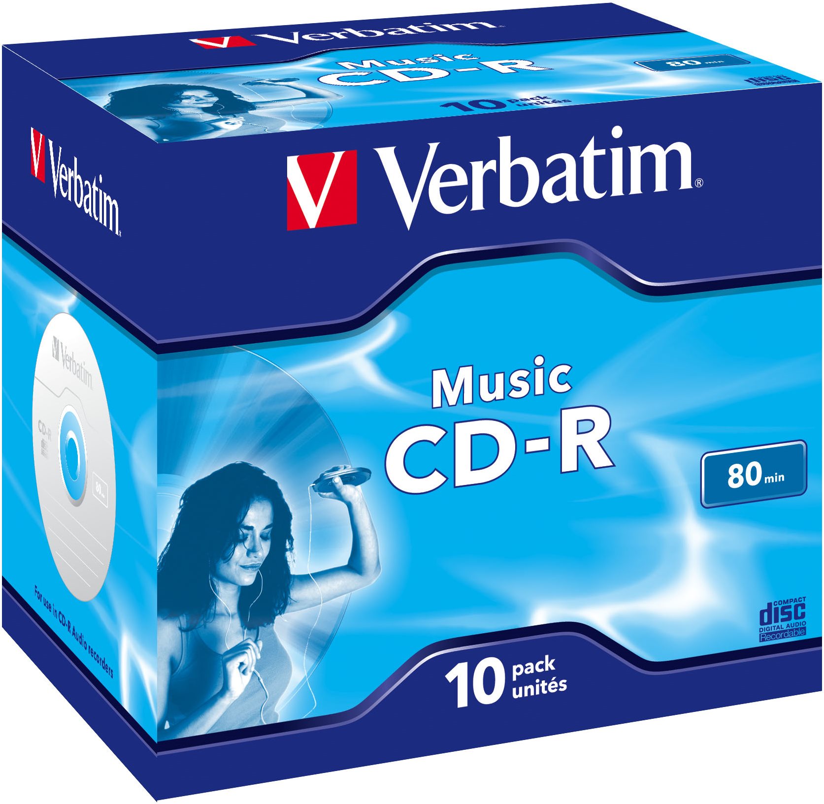 Média VERBATIM CD-R 80 MUSIC box 10 db/csomag
