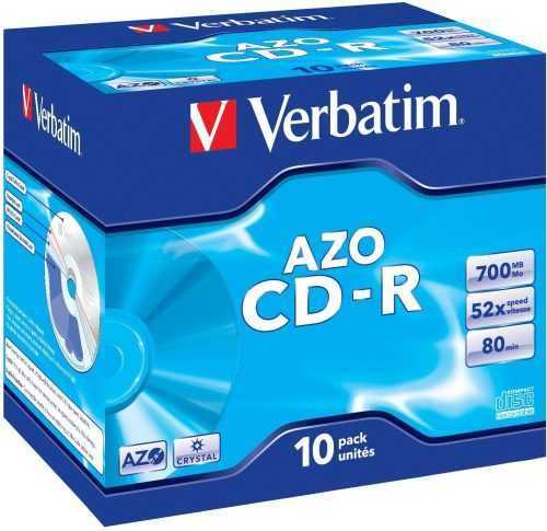 Média Verbatim CD-R AZO Crystal DataLifePlus 52x