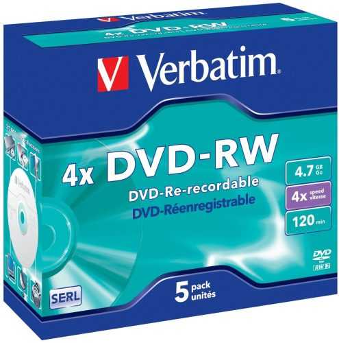 Média Verbatim DVD-RW 4x