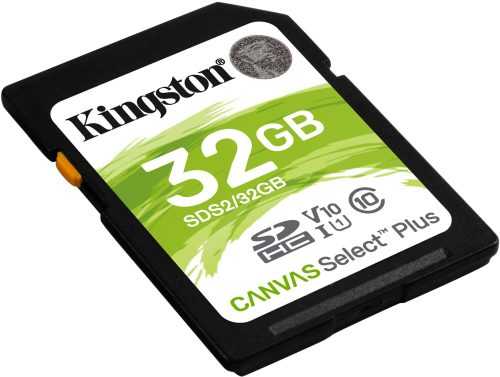 Memóriakártya Kingston Canvas Select Plus SDHC 32GB Class 10 UHS-I
