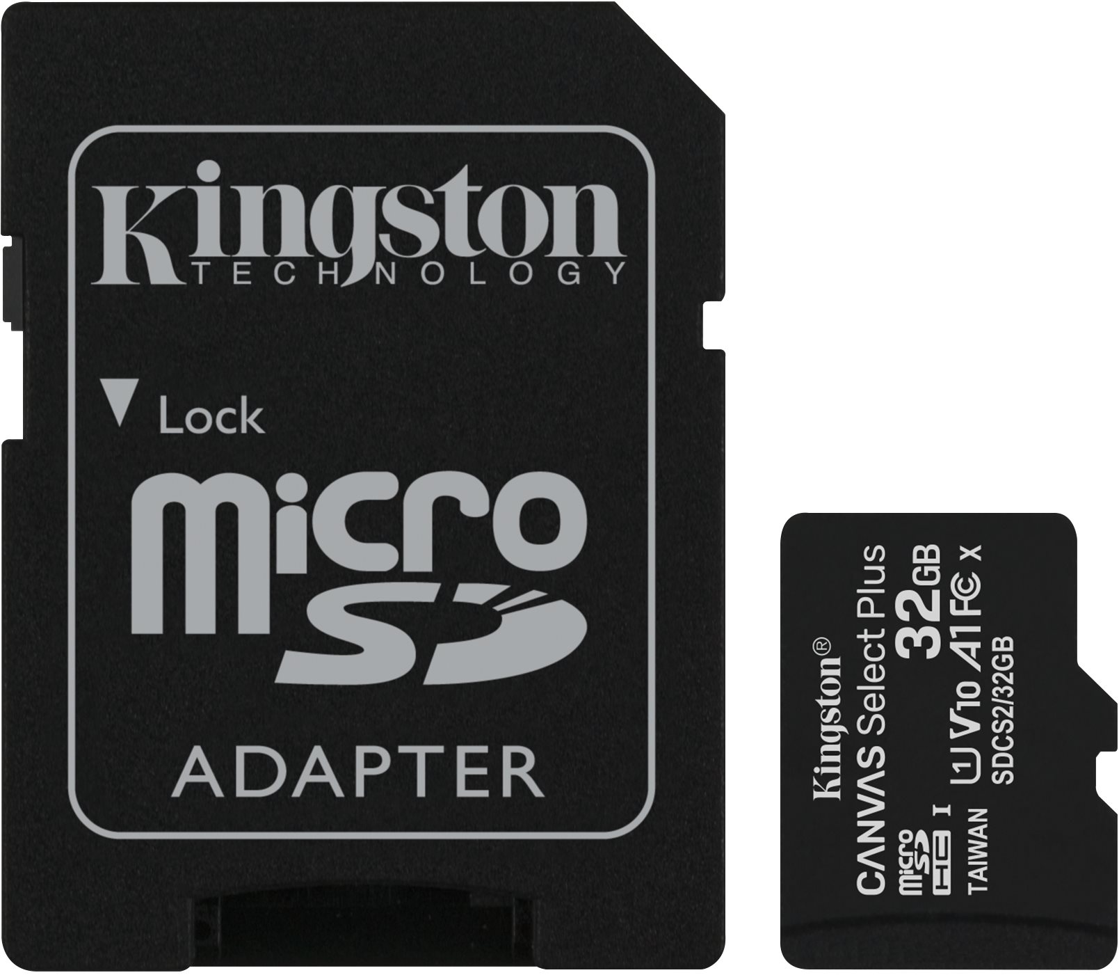 Memóriakártya Kingston Canvas Select Plus micro SDHC 32GB Class 10 UHS-I + SD adapter