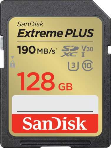 Memóriakártya SanDisk SDXC 128 GB Extreme PLUS + Rescue PRO Deluxe