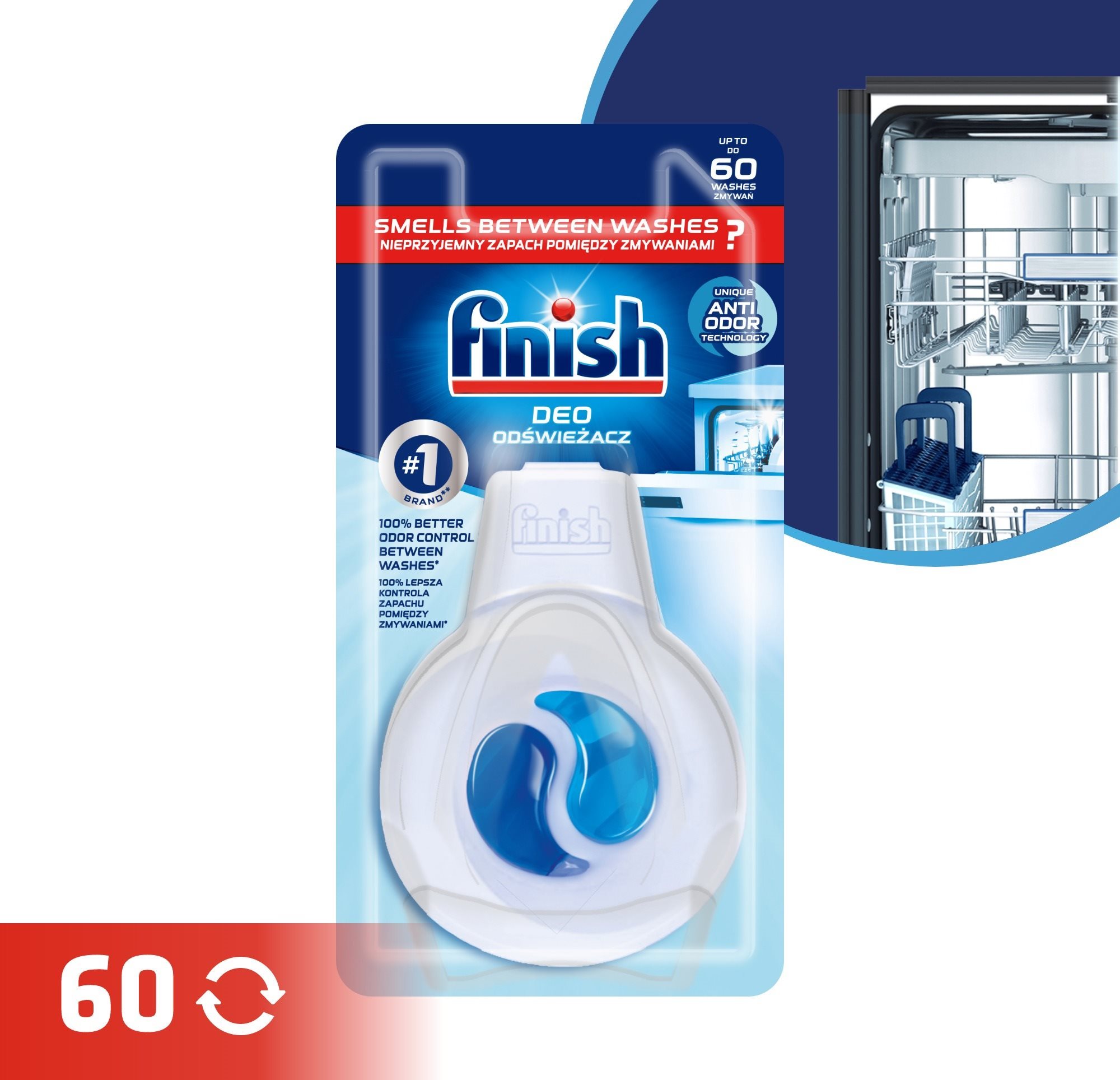 Mosogatógép illatosító FINISH illatosító Odor Stop Easy Clip