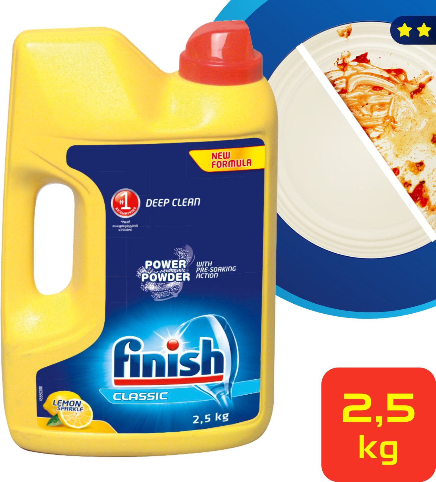 Mosogatószer FINISH Power Powder mosogatógép por citrom 2