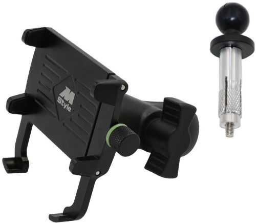 Motoros telefontartó M-Style AW 2 teljesen fém telefontartó a kormánynyakhoz - S-Ball adapter méret: O12.8mm