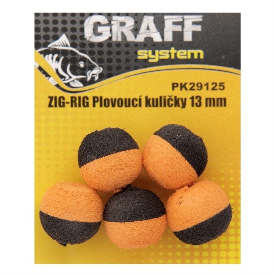 Műcsali Graff Zig-Rig úszó golyó 13mm Fekete/Narancs 5db