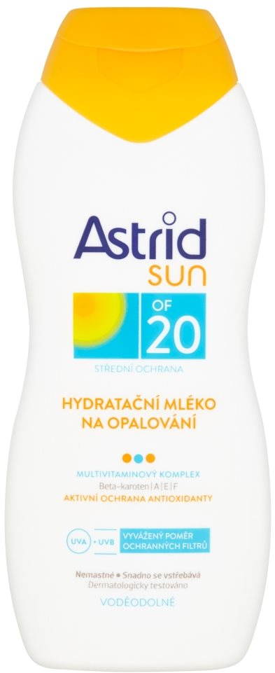 Naptej ASTRID SUN Moisturizing Suncare Milk SPF 20 hidratáló naptej 200 ml