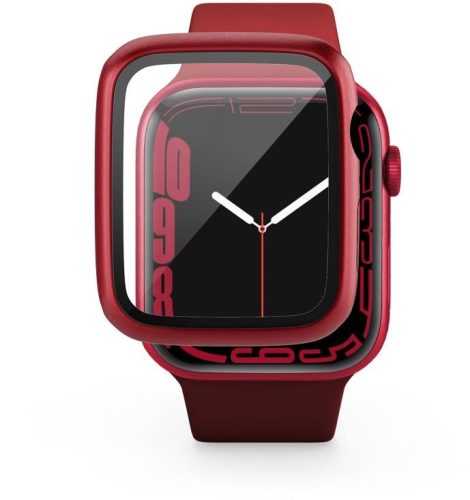 Okosóra tok Epico Glass Case Apple Watch 7 (45 mm) - piros