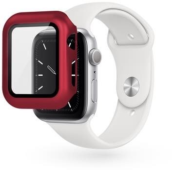 Okosóra tok Epico Glass Case For Apple Watch 4/5/6/SE (40mm) - piros