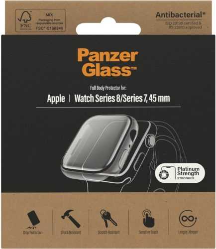 Okosóra tok PanzerGlass Full Protection Apple Watch 7/8 45mm (víztiszta keret)