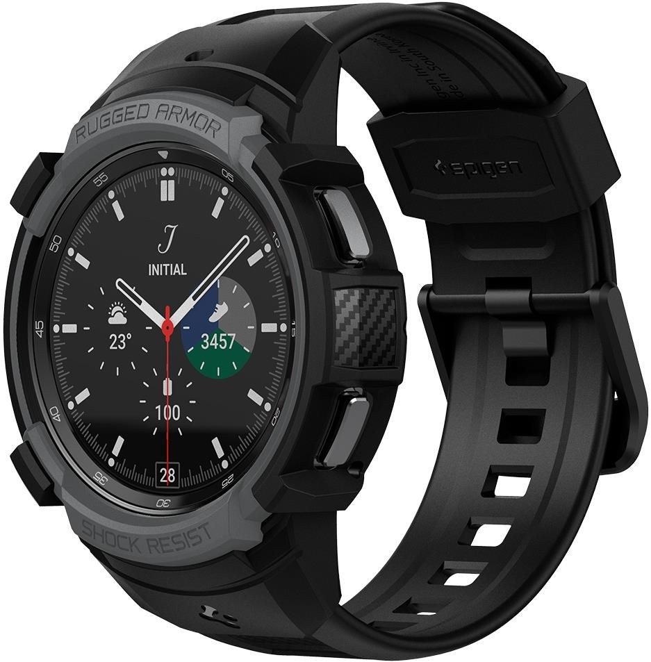 Okosóra tok Spigen Rugged Armor Pro Gray Samsung Galaxy Watch 4 Classic 46 mm