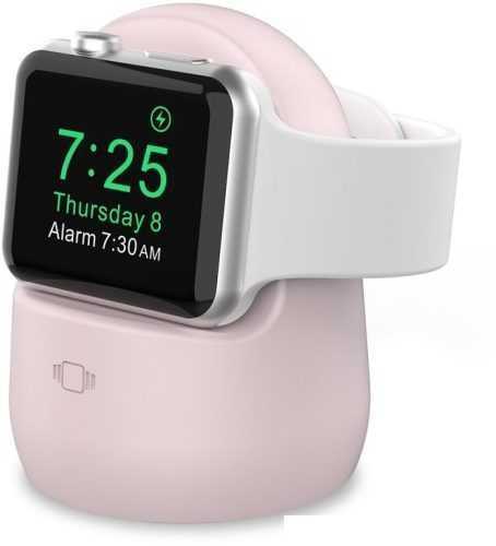 Óratartó AhaStyle Szilikon állvány Apple Watch okosórához - rózsaszín