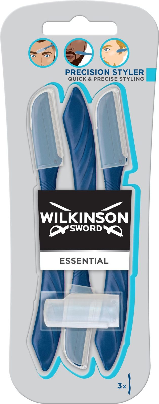 Pengés borotva WILKINSON Precision Styler szemöldök- és szakálligazító 3 darab