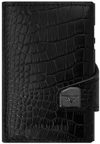 Pénztárca Tru Virtu  Click & Slide Twin pénztárca - Croco fekete bőr