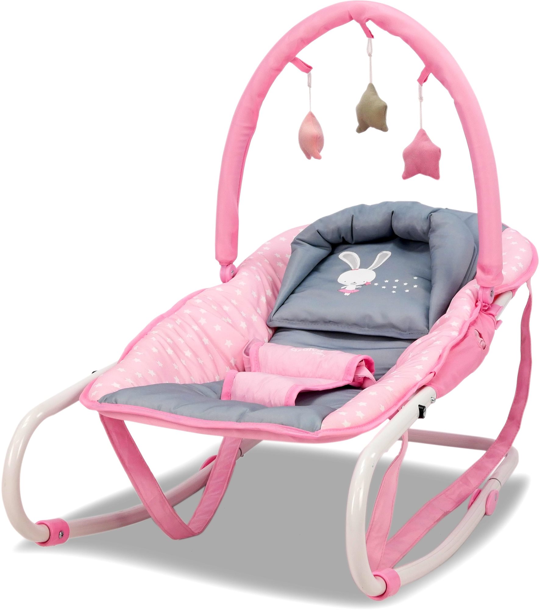 Pihenőszék ASALVO Baba szék nyúl rózsaszín