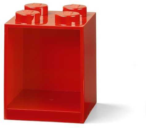 Polc LEGO Brick 4 függő polc - piros