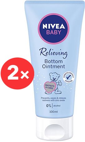 Popsikrém NIVEA Baby Bottom Ointment 2× 100 ml