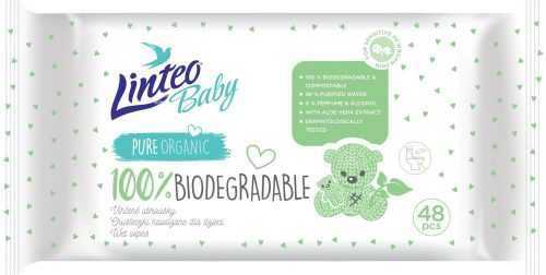 Popsitörlő LINTEO Baby 100% BIODEGRADABLE 20× 48 db