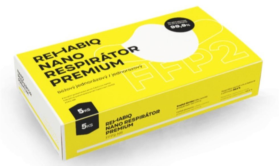 Pormaszk Rehabiq Nano Premium FFP2 védőmaszk 12 óra hatékonysággal