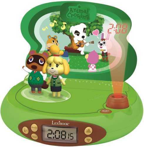 Projektor gyermekeknek Lexibook Animal Crossing 3D Projektoros óra hangokkal