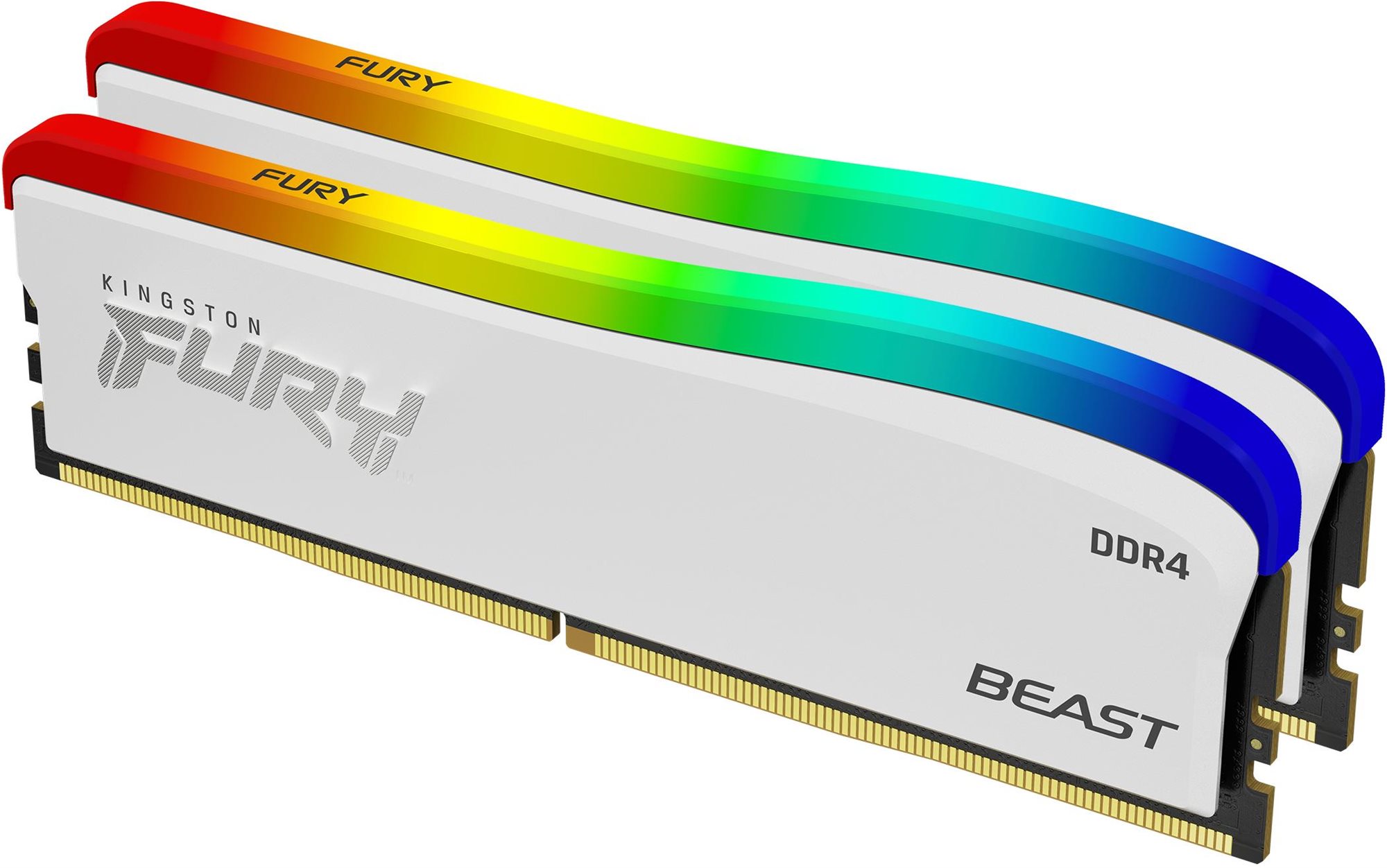 RAM memória Kingston FURY 16GB KIT DDR4 3200MHz CL16 Beast RGB Special Edition Fehér