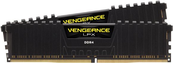 Rendszermemória Corsair 16GB KIT DDR4 3200MHz CL16 Vengeance LPX - fekete