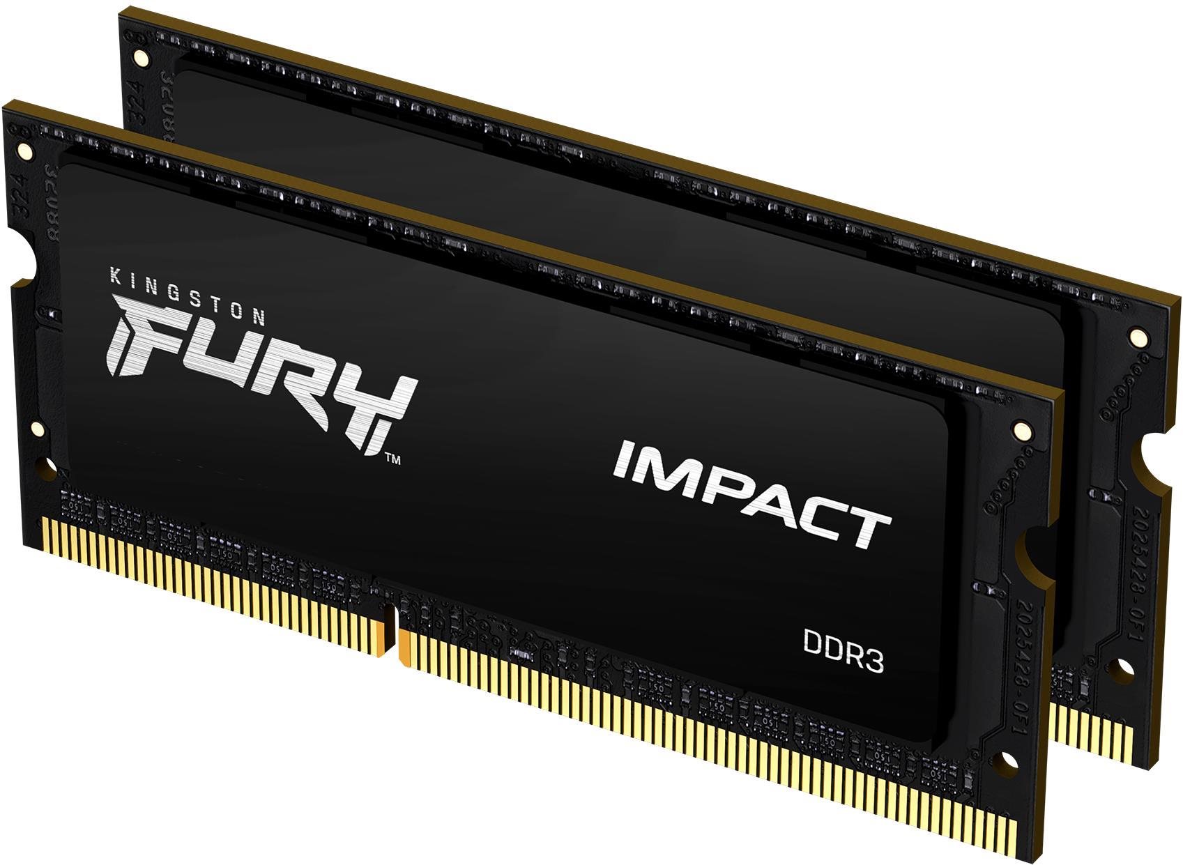 Rendszermemória Kingston FURY SO-DIMM 8GB KIT DDR3L 1866MHz CL11 Impact
