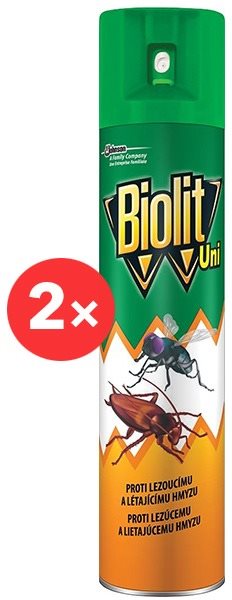 Rovarriasztó BIOLIT UNI 007 Spray repülő és mászó rovarok ellen 2×300 ml