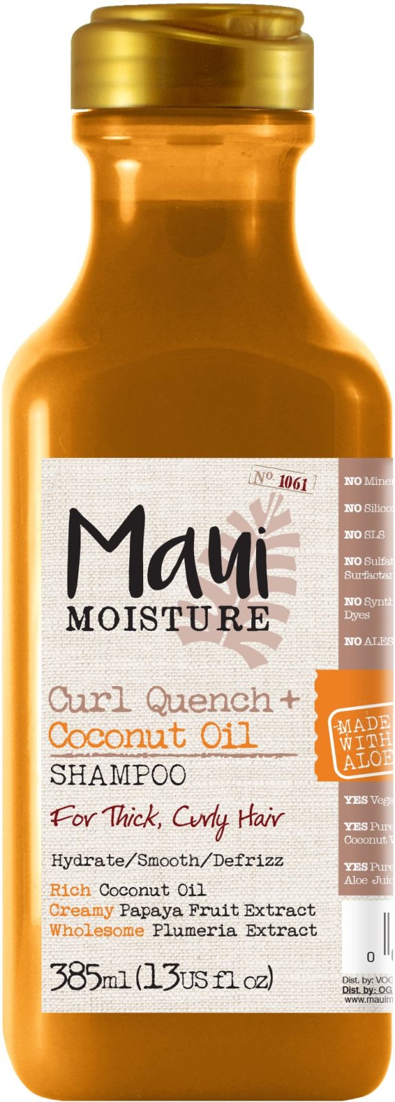 Sampon MAUI MOISTURE Coconut Oil Thick and Curly Hair Shampoo 385 ml