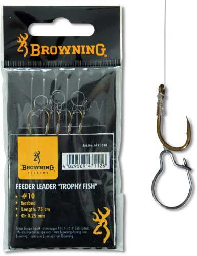 Szerelék Browning Feeder Trophy Fish Hook-to-Nylon