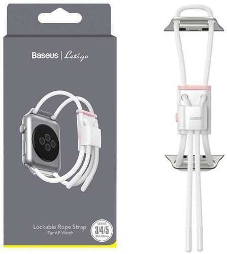Szíj Baseus Lockable Rope Strap pro Apple Watch 38/40/41mmWhite&Pink